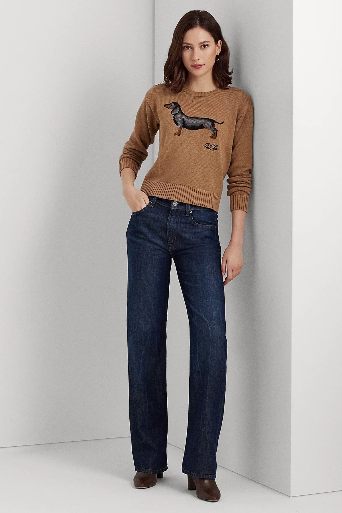 Polo Ralph Lauren Köpek Temalı Örgü Triko-Libas Trendy Fashion Store