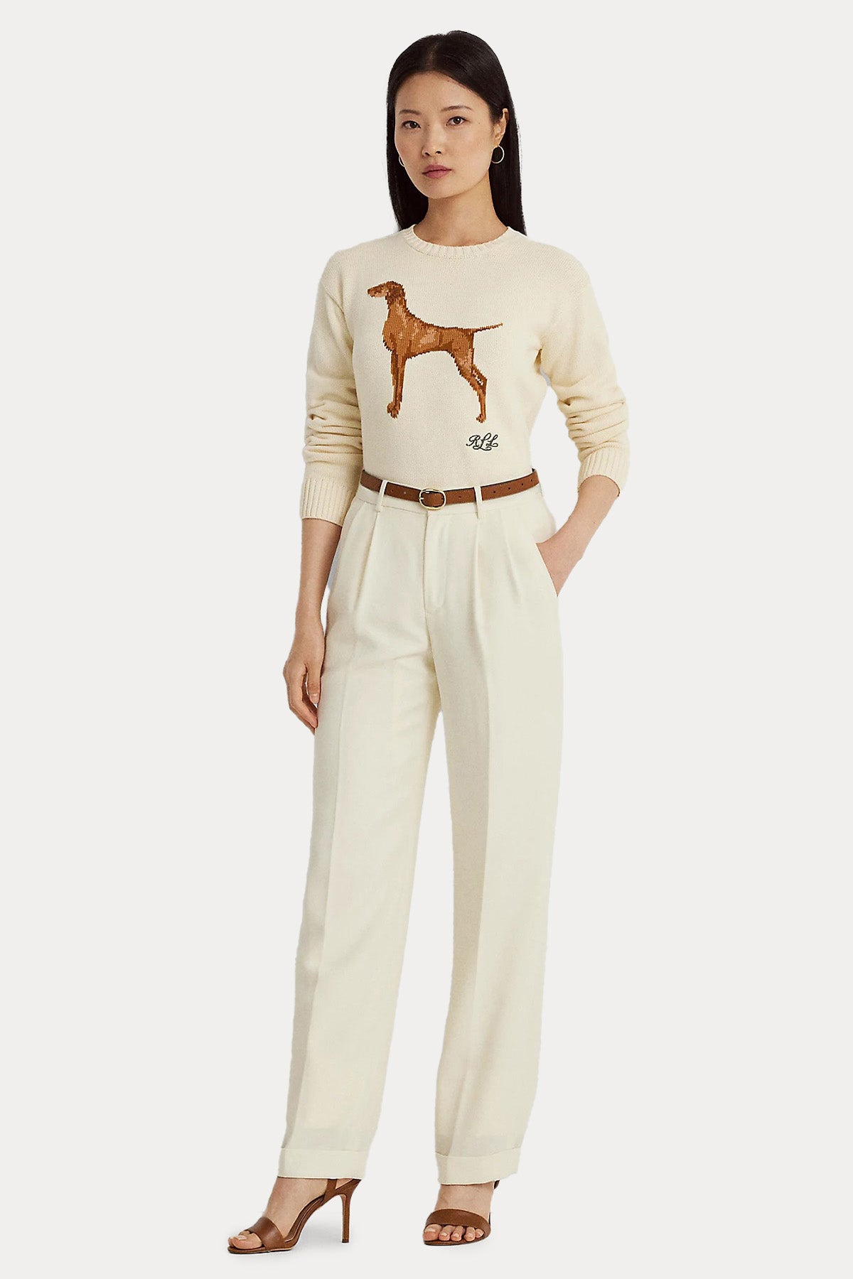 Polo Ralph Lauren Köpek Temalı Örgü Triko-Libas Trendy Fashion Store