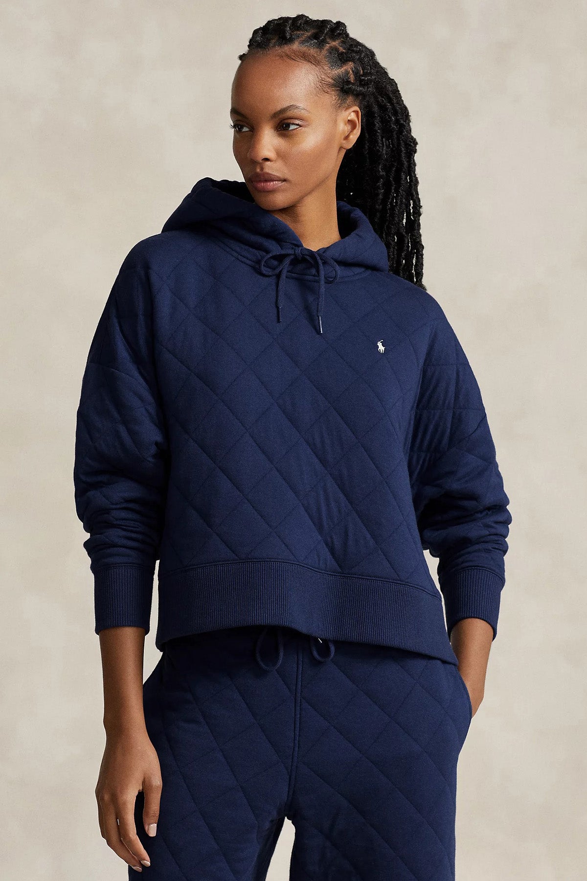 Polo Ralph Lauren Boxy Fit Kapitone Desenli Kapüşonlu Sweatshirt-Libas Trendy Fashion Store