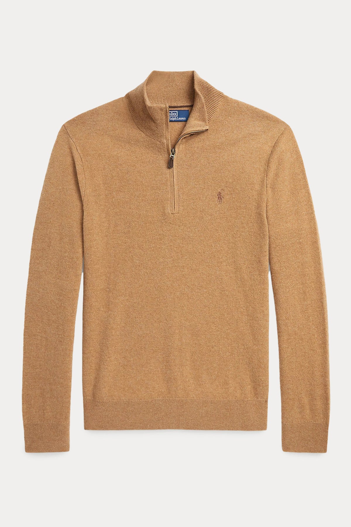 Polo Ralph Lauren Dik Yaka Yarım Fermuarlı Örgü Yün Triko-Libas Trendy Fashion Store