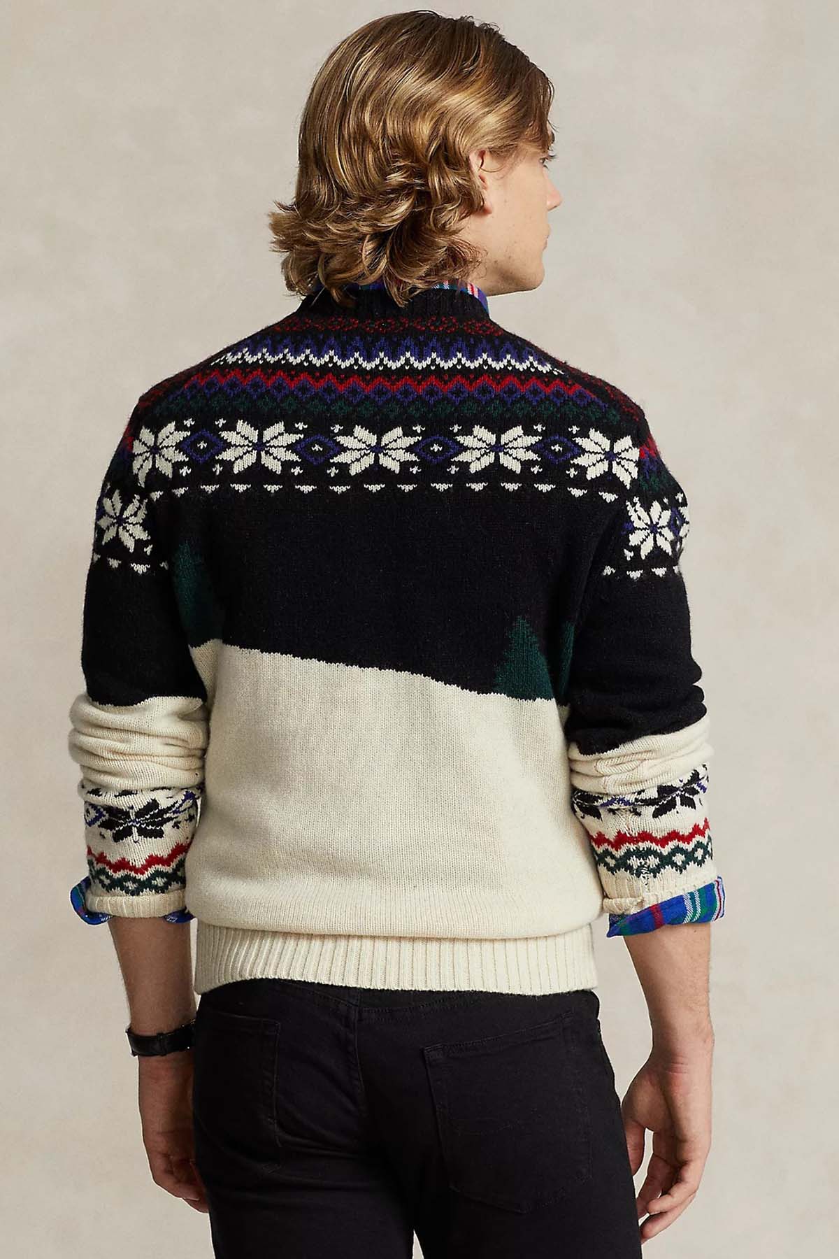 Polo Ralph Lauren Polo Bear Husky Kayak Temalı Yün Örgü Triko-Libas Trendy Fashion Store