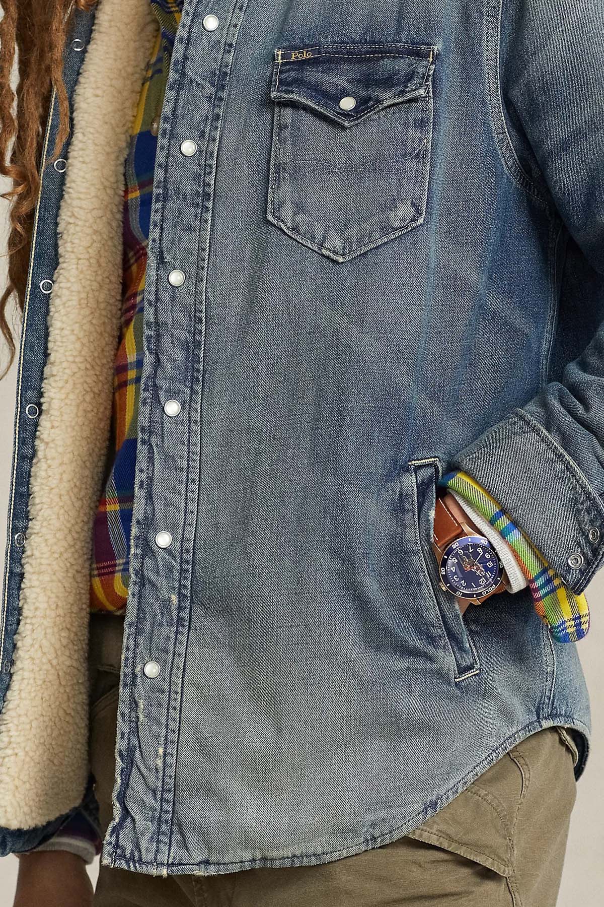 Polo Ralph Lauren Kürklü Denim Ceket-Libas Trendy Fashion Store