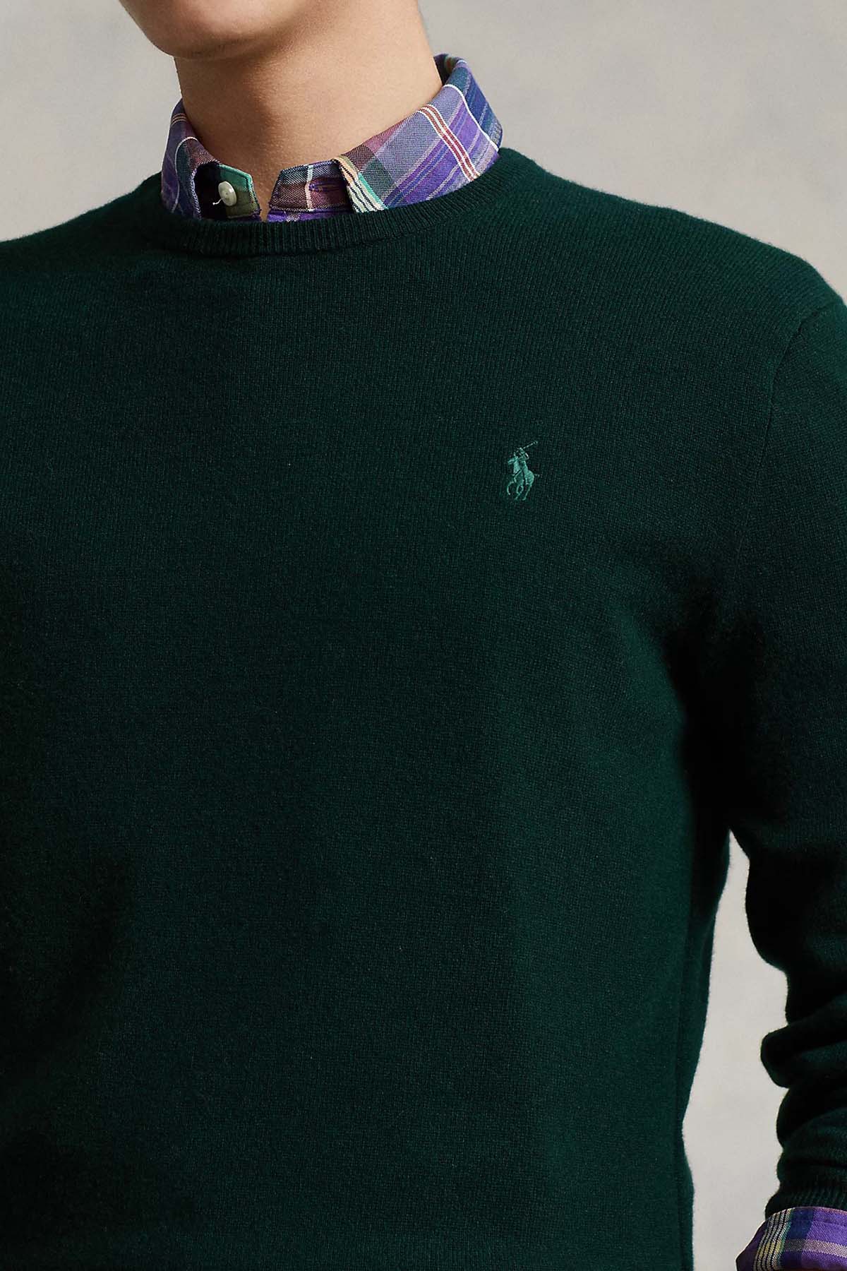 Polo Ralph Lauren Yuvarlak Yaka Yün Triko-Libas Trendy Fashion Store