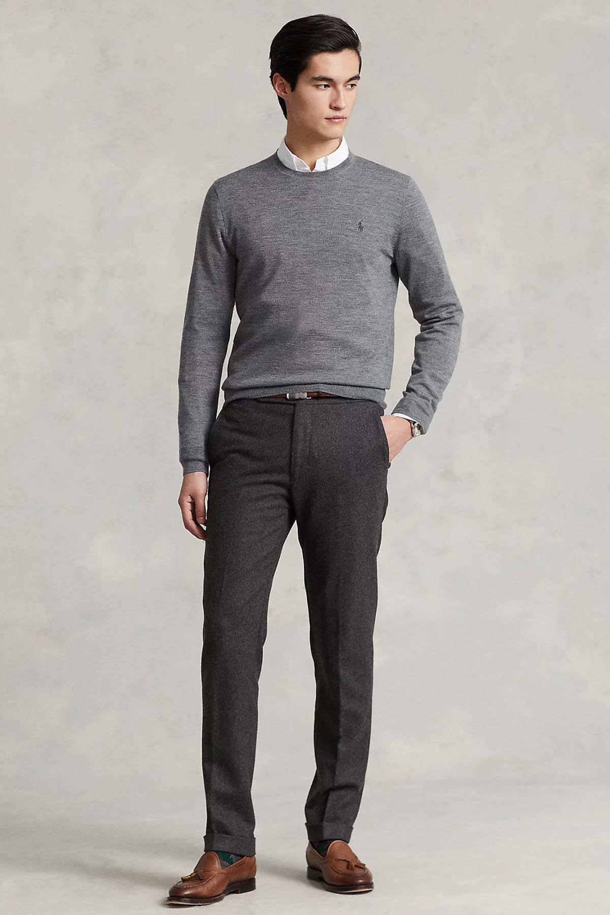 Polo Ralph Lauren Yuvarlak Yaka Slim Fit İnce Örgü Yün Triko-Libas Trendy Fashion Store