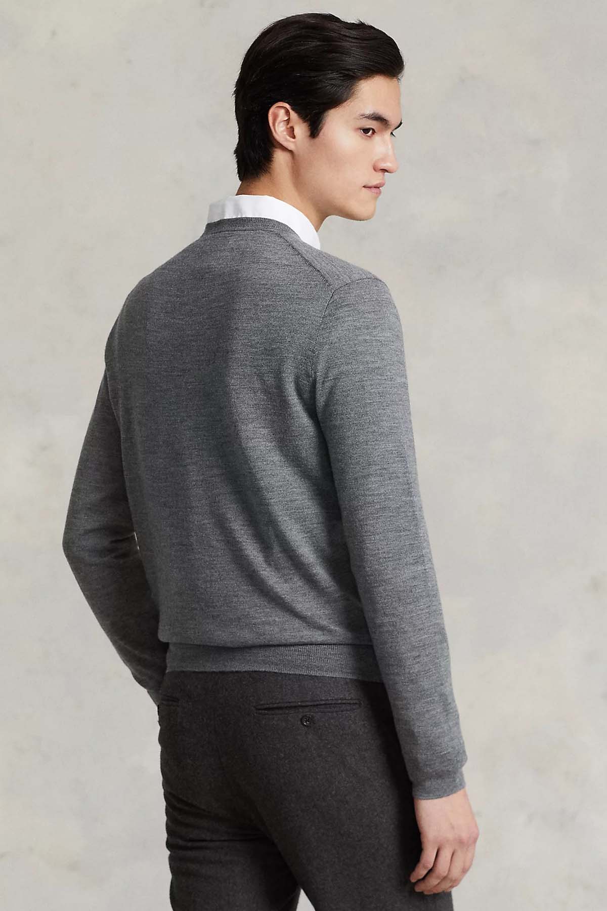 Polo Ralph Lauren Yuvarlak Yaka Slim Fit İnce Örgü Yün Triko-Libas Trendy Fashion Store