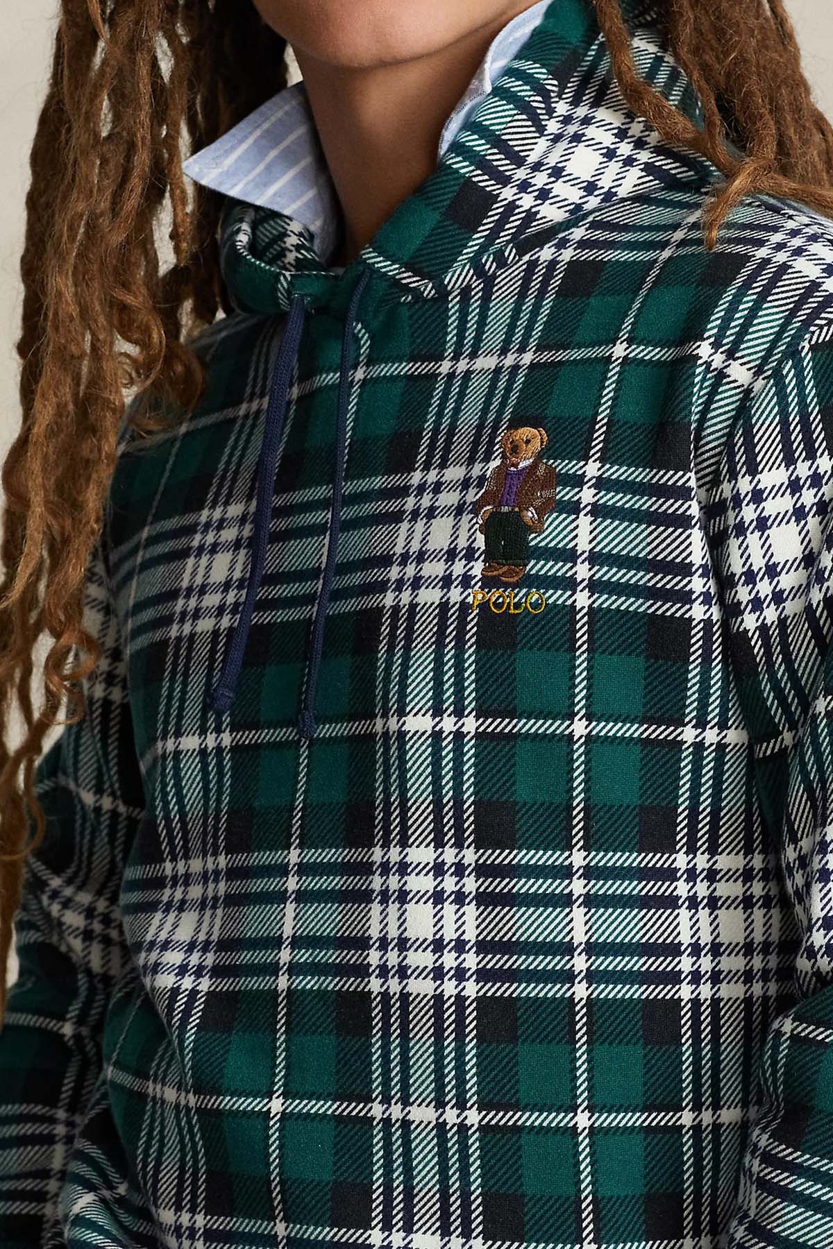 Polo Ralph Lauren Polo Bear Ekoseli Kapüşonlu Sweatshirt-Libas Trendy Fashion Store