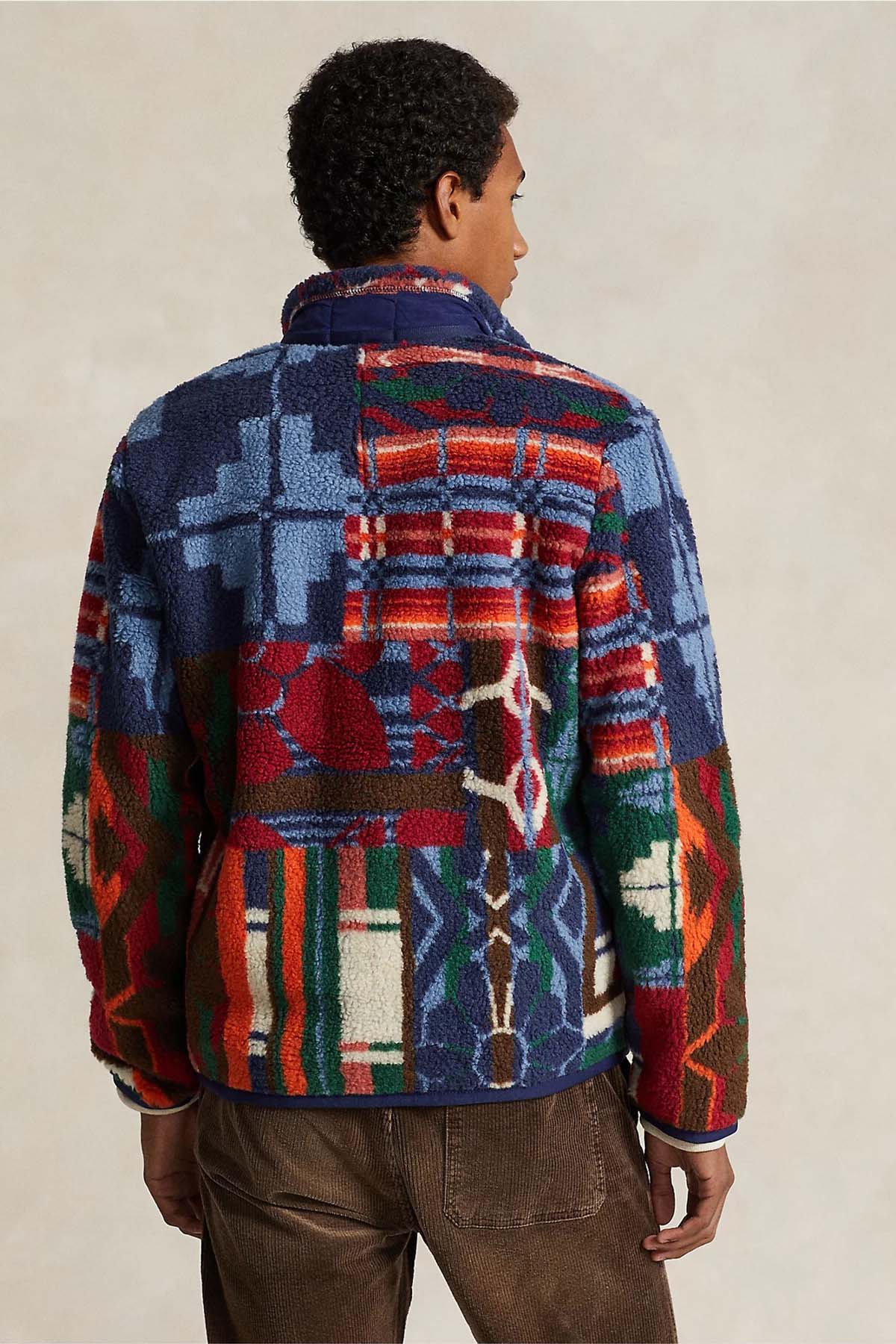 Polo Ralph Lauren Patchwork Etnik Desenli Polar Ceket-Libas Trendy Fashion Store