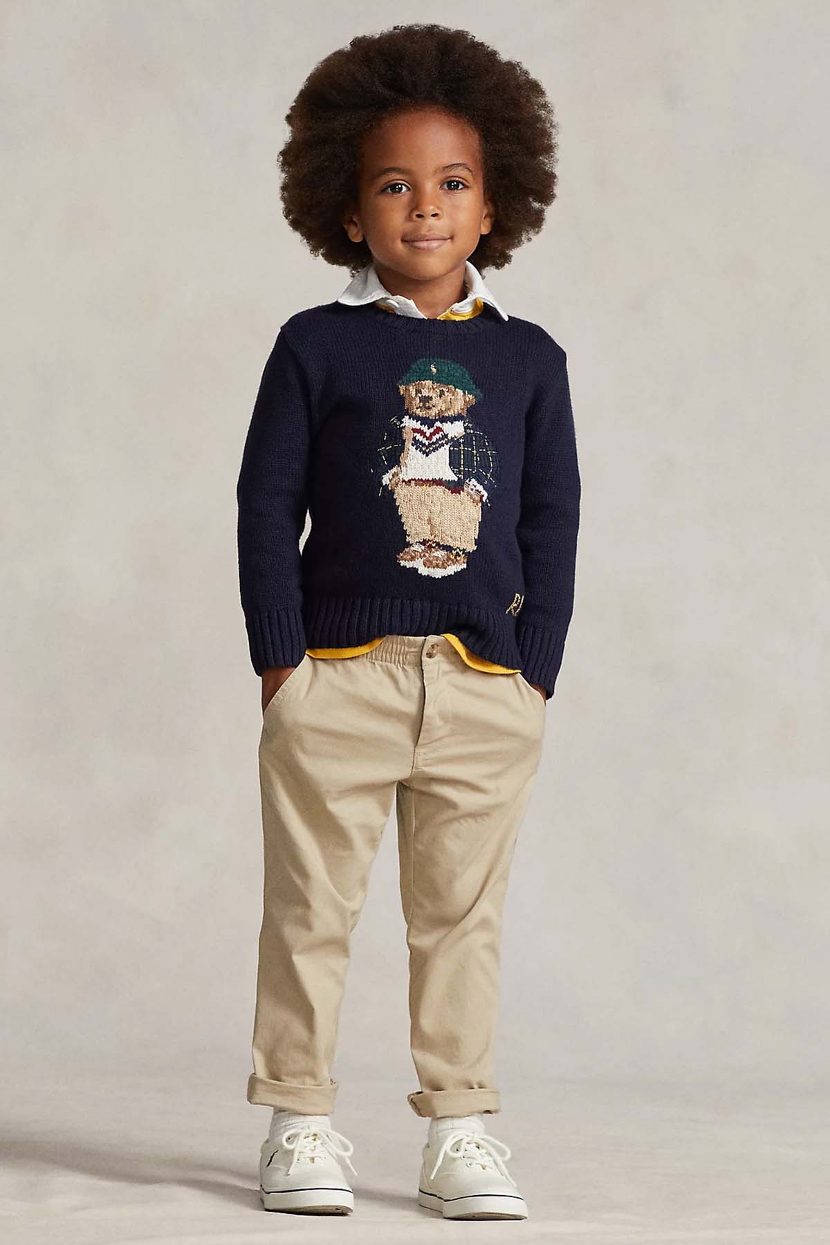 Polo Ralph Lauren Kids 3-7 Yaş Unisex Çocuk Polo Bear Örgü Triko-Libas Trendy Fashion Store