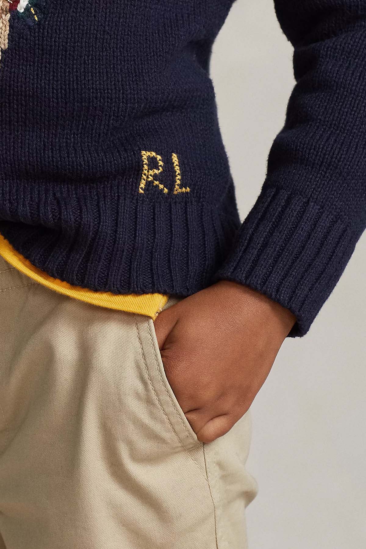 Polo Ralph Lauren Kids 3-7 Yaş Unisex Çocuk Polo Bear Örgü Triko-Libas Trendy Fashion Store