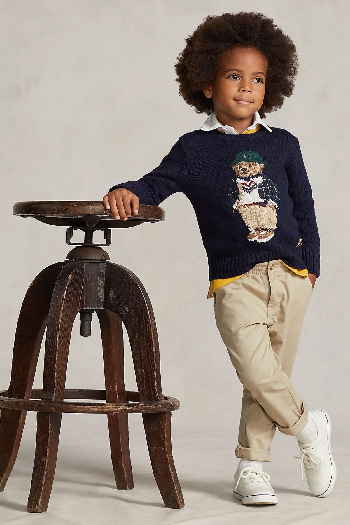 Polo Ralph Lauren Kids 3-7 Yaş Unisex Çocuk Polo Bear Örgü Triko-Libas Trendy Fashion Store