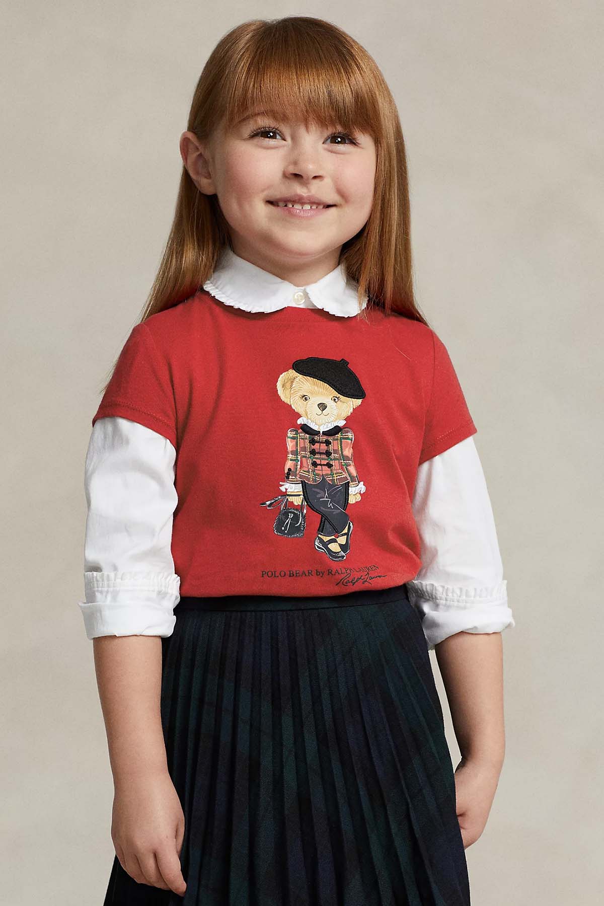 Polo Ralph Lauren Kids 2-3 Yaş Kız Çocuk Polo Bear T-shirt-Libas Trendy Fashion Store