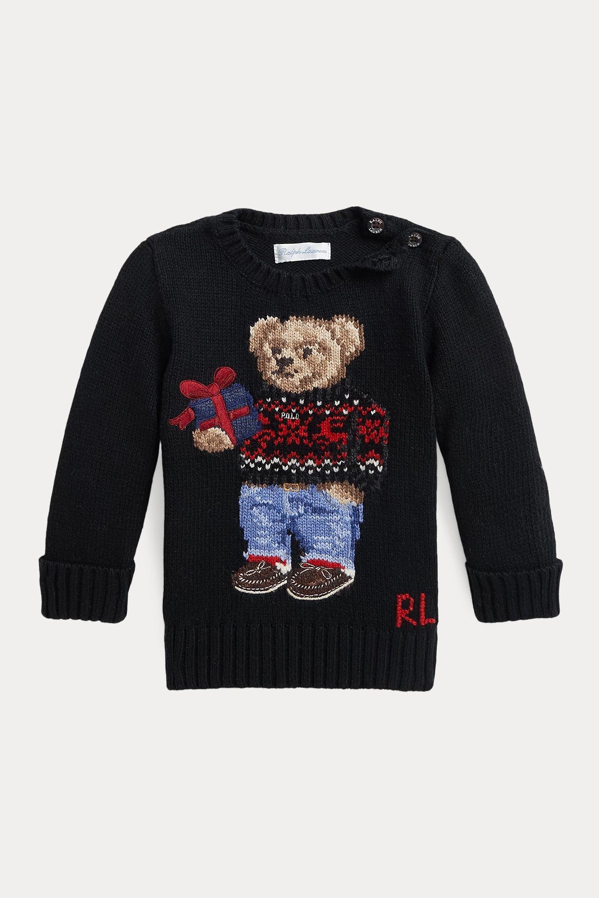 Polo Ralph Lauren Kids 24 Aylık Unisex Bebek Polo Bear Örgü Triko-Libas Trendy Fashion Store