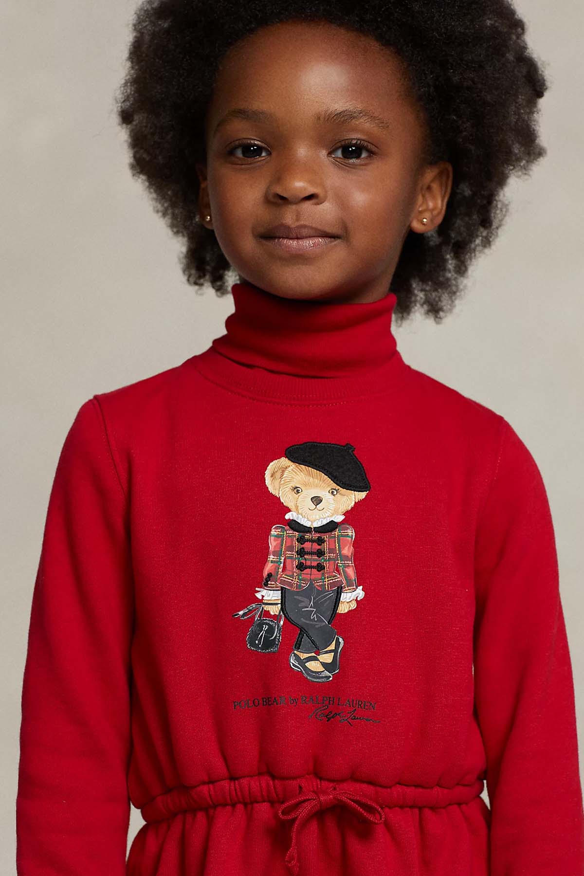 Polo Ralph Lauren Kids 2-6 Yaş Kız Çocuk Polo Bear Sweatshirt Elbise-Libas Trendy Fashion Store