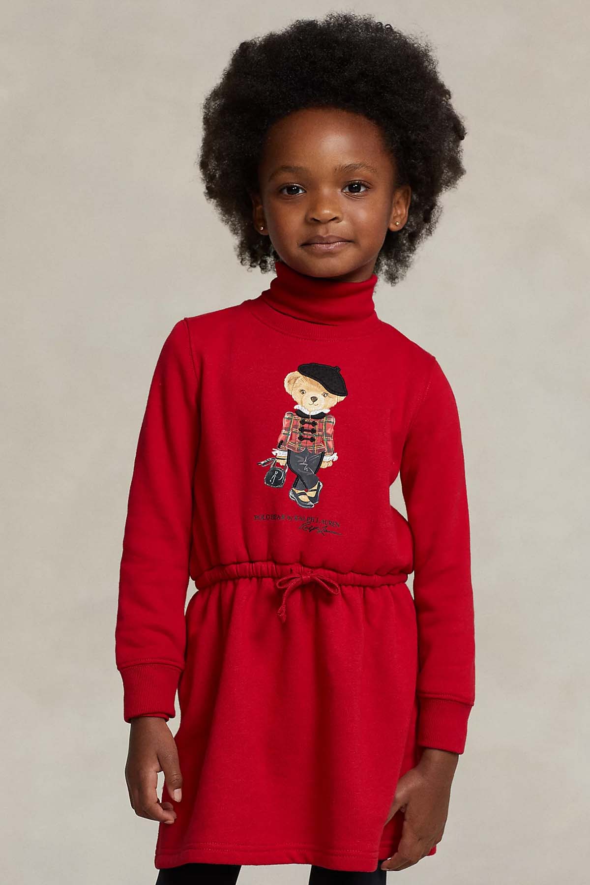 Polo Ralph Lauren Kids 2-6 Yaş Kız Çocuk Polo Bear Sweatshirt Elbise-Libas Trendy Fashion Store
