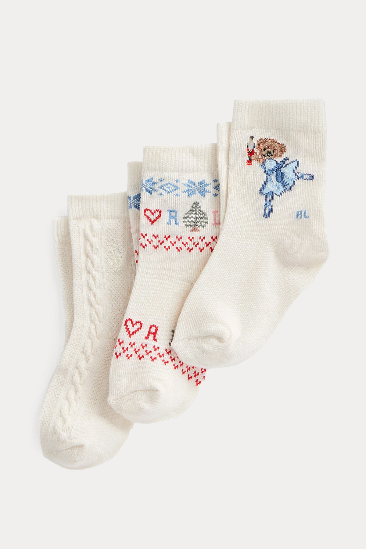 Polo Ralph Lauren Kids 18-24 Aylık Unisex Bebek Polo Bear 3'lü Paket Çorap-Libas Trendy Fashion Store