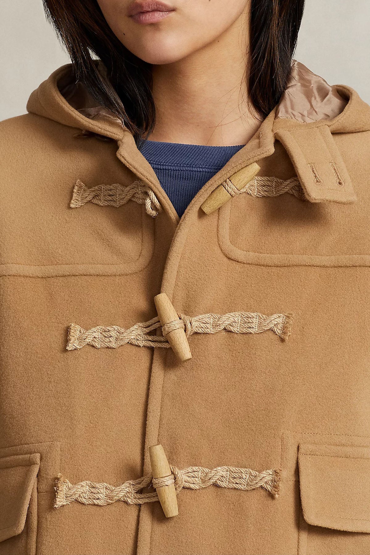 Polo Ralph Lauren Geniş Kesim Kapüşonlu Kaşmirli Yün Ceket-Libas Trendy Fashion Store