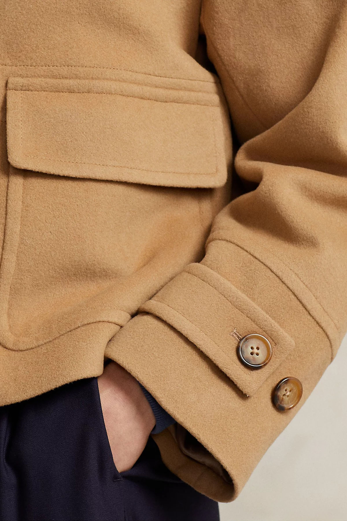 Polo Ralph Lauren Geniş Kesim Kapüşonlu Kaşmirli Yün Ceket-Libas Trendy Fashion Store