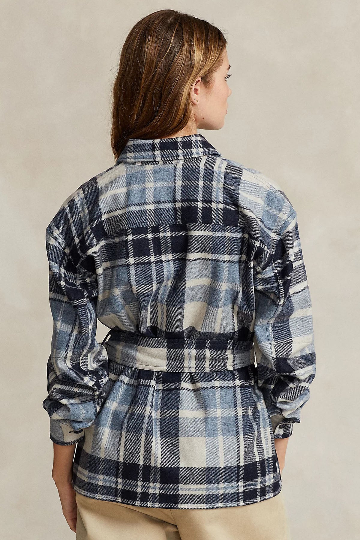 Polo Ralph Lauren Ekoseli Kuşaklı Yün Gömlek Ceket-Libas Trendy Fashion Store