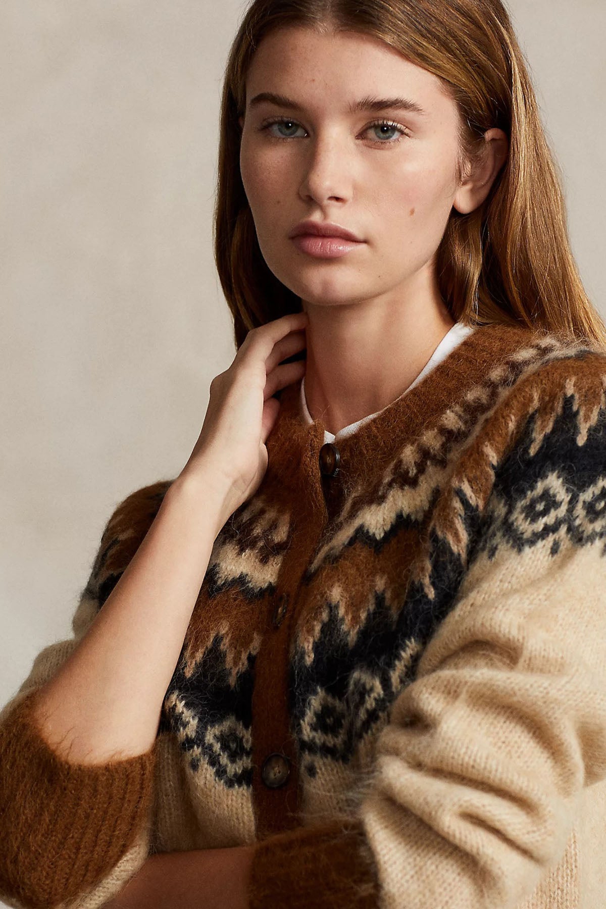 Polo Ralph Lauren Fair Isle Desenli Örgü Yün Triko Ceket-Libas Trendy Fashion Store