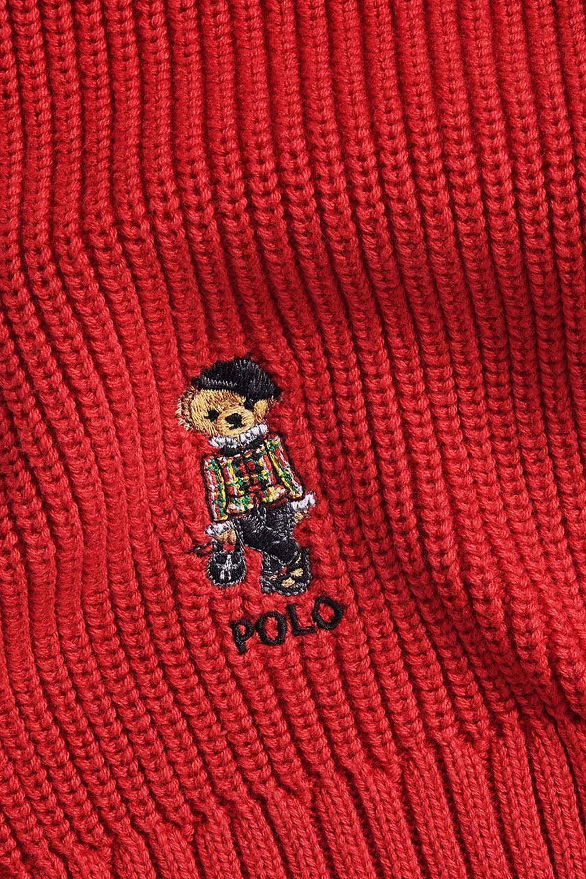 Polo Ralph Lauren Kids 4-6.5 Yaş Kız Çocuk Polo Bear Örgü Atkı-Libas Trendy Fashion Store