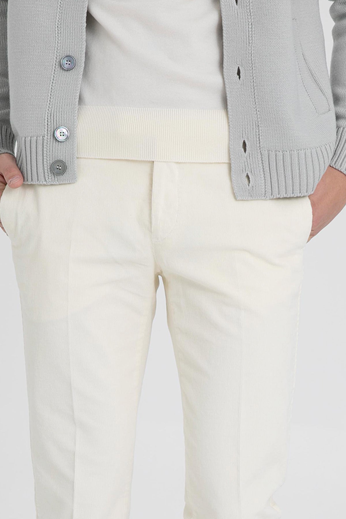 Pantaloni Torino Skinny Fit Yandan Cepli Fitilli Kadife Pantolon-Libas Trendy Fashion Store