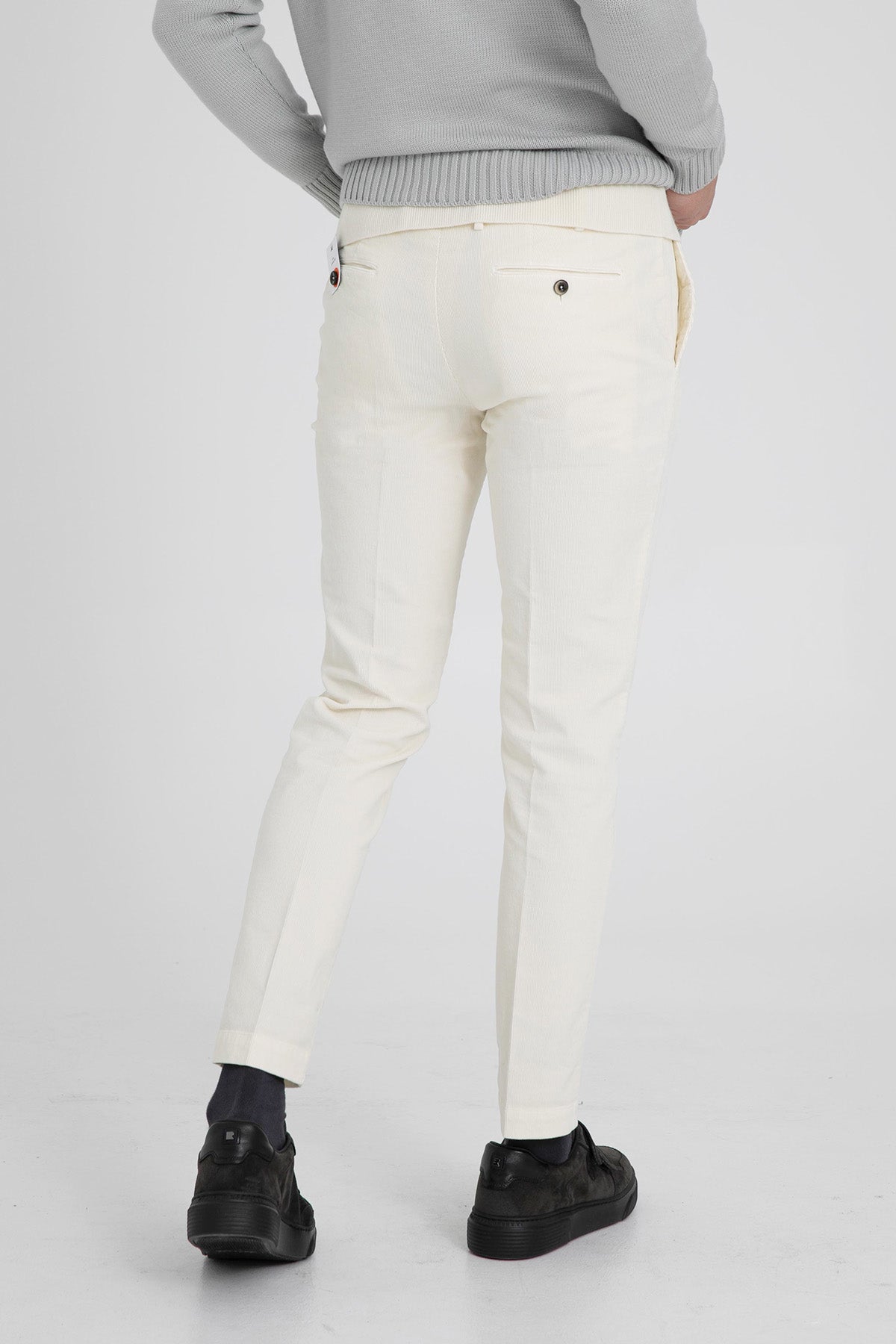 Pantaloni Torino Skinny Fit Yandan Cepli Fitilli Kadife Pantolon-Libas Trendy Fashion Store