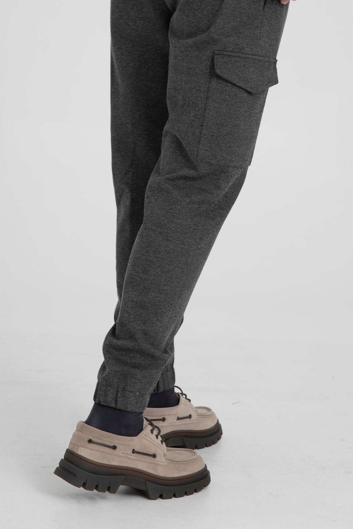 Pantaloni Torino Soft Fit Tek Pileli Beli Lastikli Streç Kargo Pantolon-Libas Trendy Fashion Store