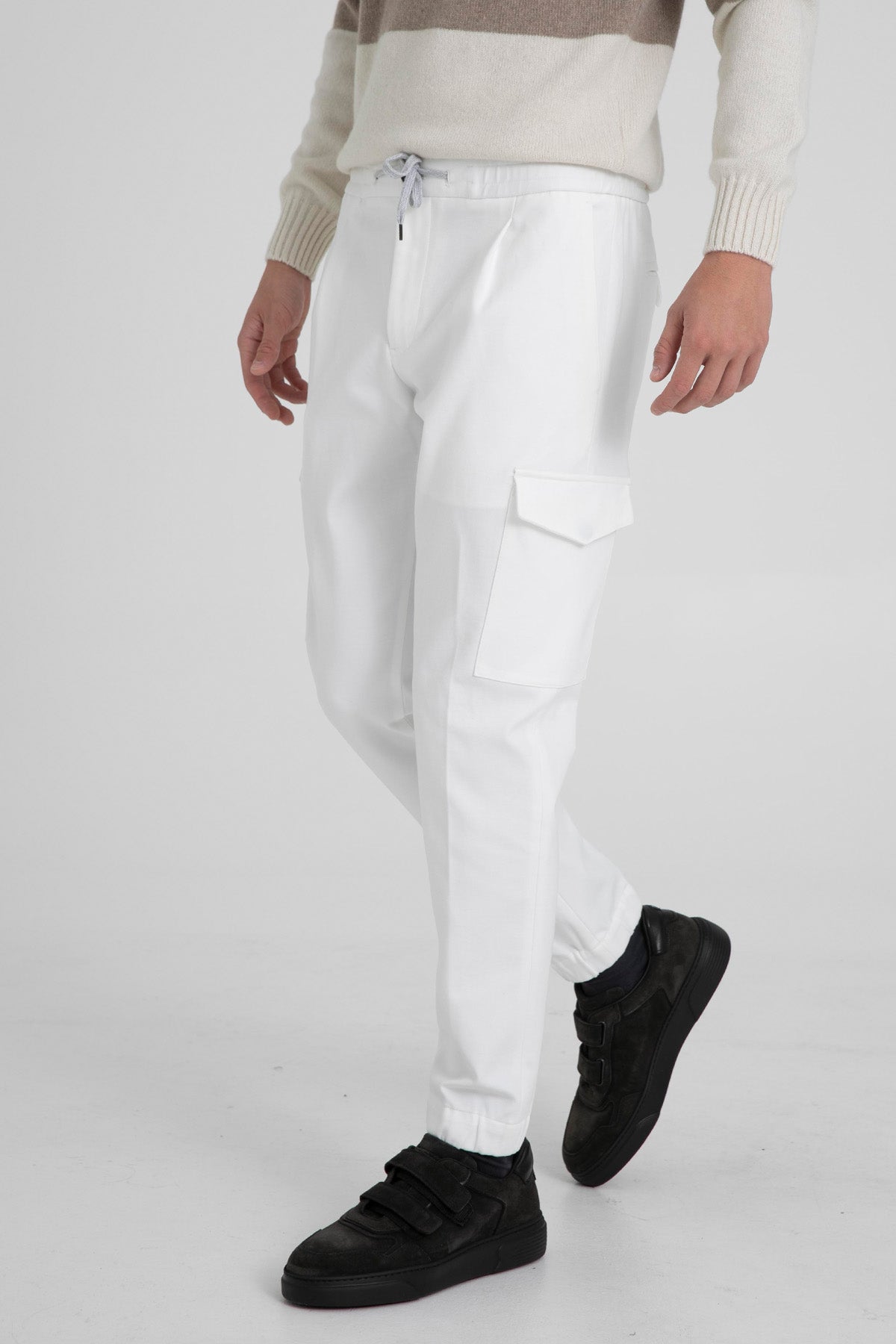 Pantaloni Torino Soft Fit Beli Lastikli Streç Tek Pileli Kargo Pantolon-Libas Trendy Fashion Store