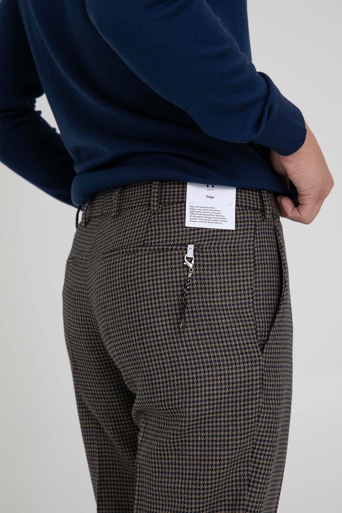 Pantaloni Torino Rebel Fit Kazayağı Desenli Yün Pantolon-Libas Trendy Fashion Store