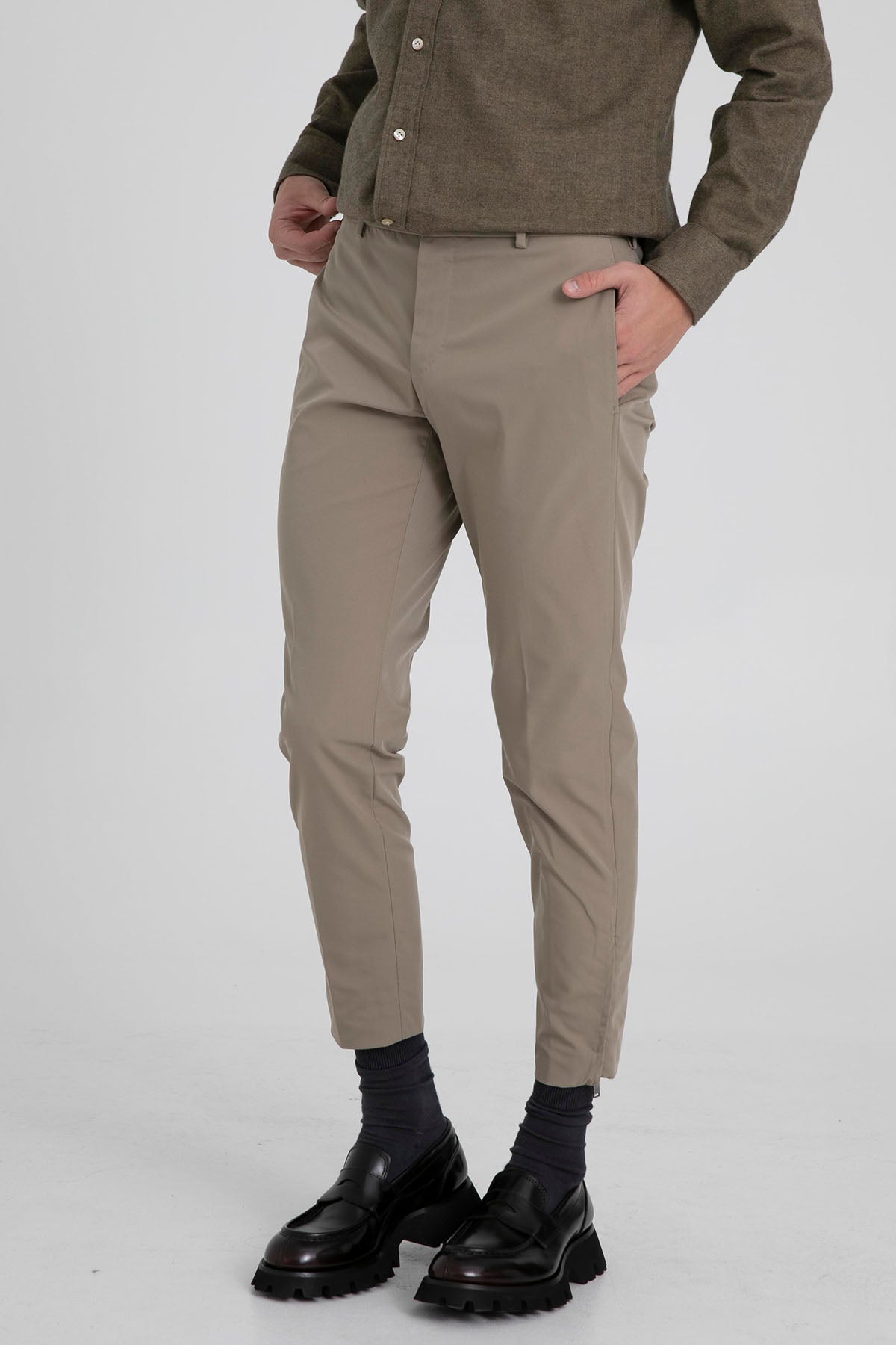 Pantaloni Torino Epsilon Yandan Cepli Paçası Fermuarlı Streç Pantolon-Libas Trendy Fashion Store