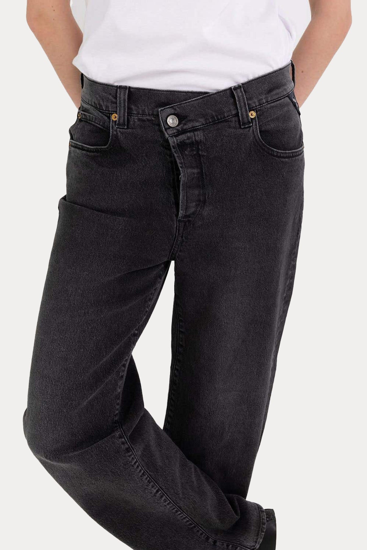 Replay Zelmaa Loose Wide Leg Fit Jeans