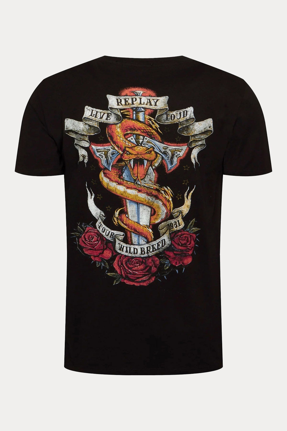 Replay Yuvarlak Yaka Baskılı T-shirt