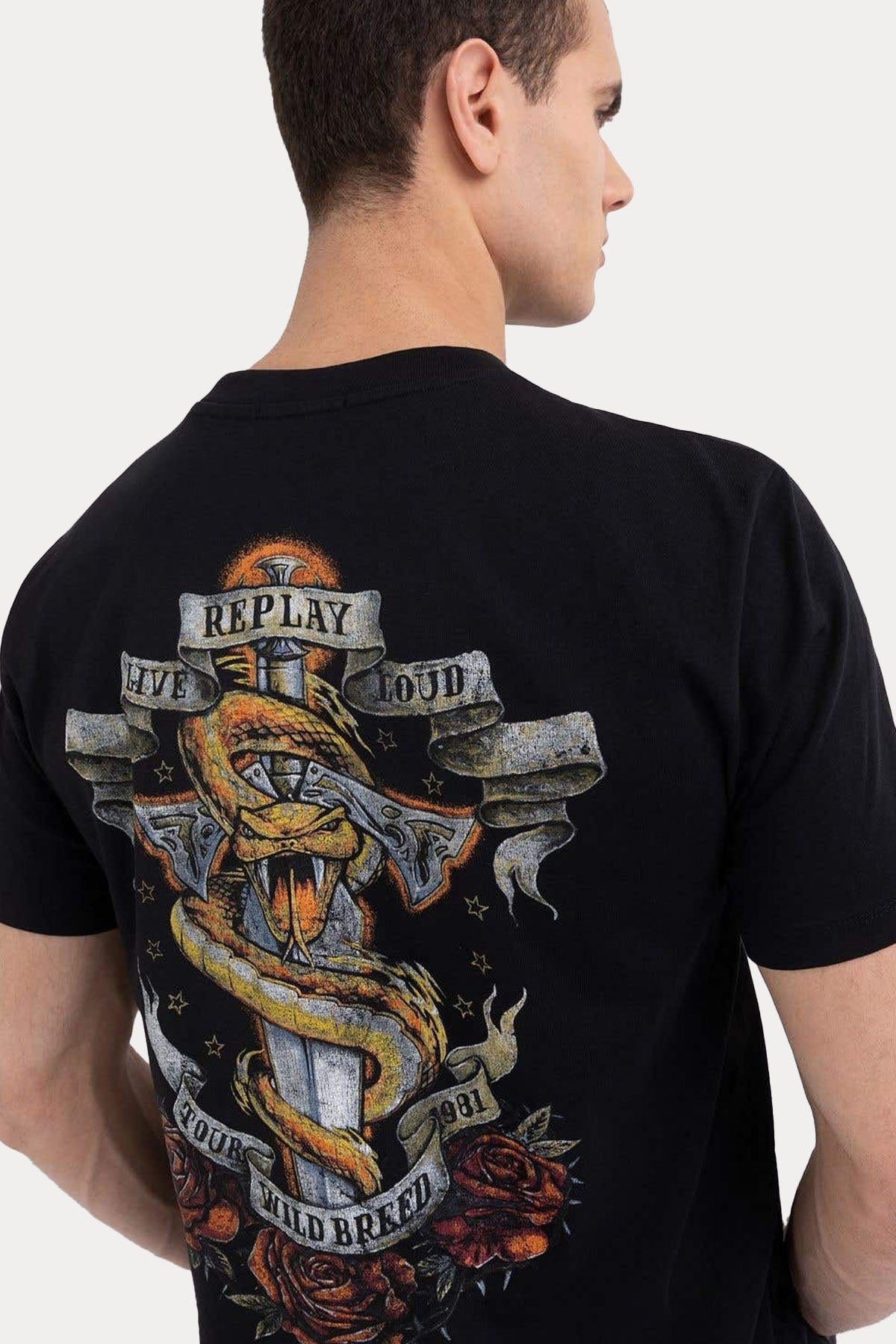 Replay Yuvarlak Yaka Baskılı T-shirt