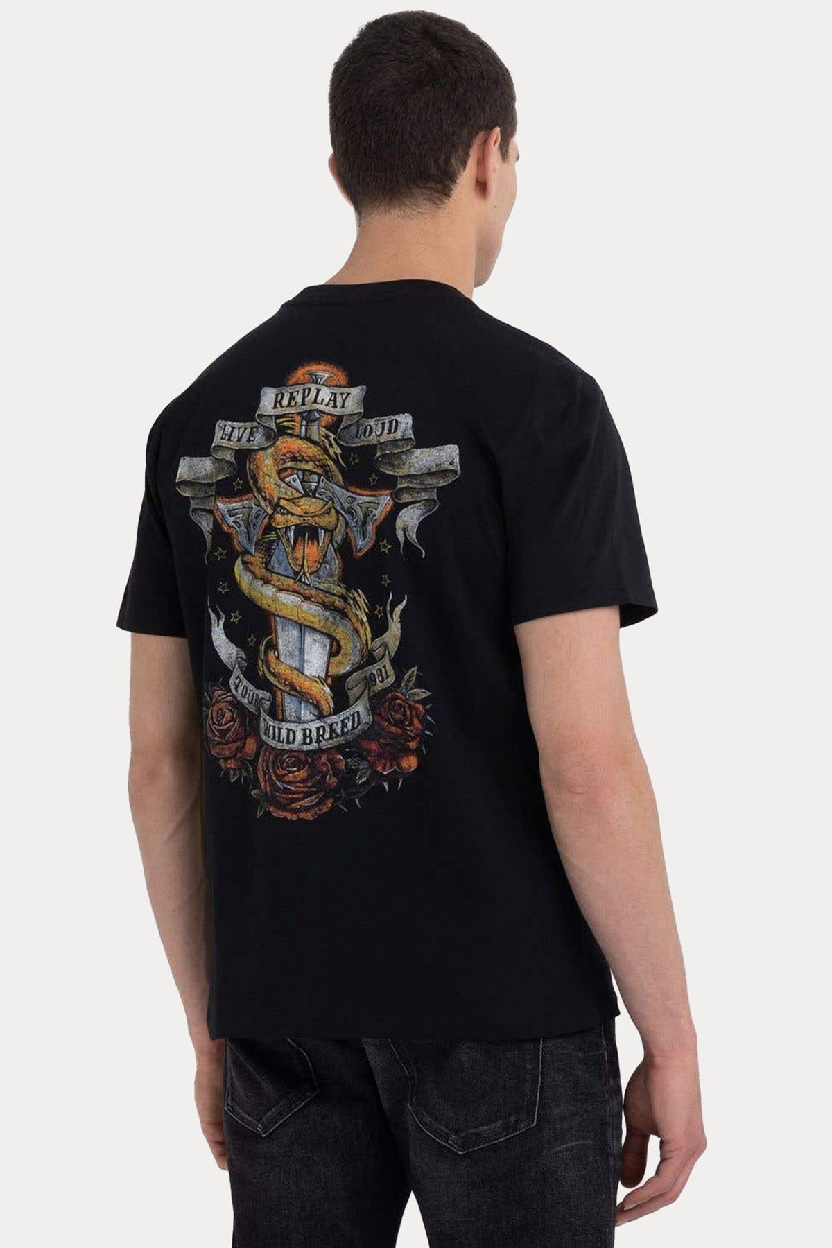 Replay Yuvarlak Yaka Baskılı T-shirt