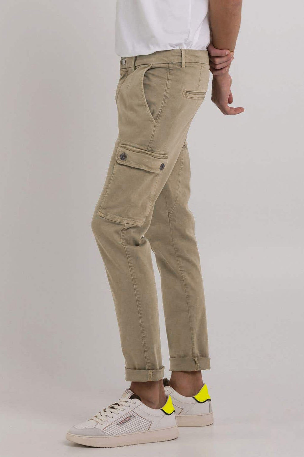 Replay Jaan Hyperflex X-Lite Slim Fit Kargo Pantolon-Libas Trendy Fashion Store