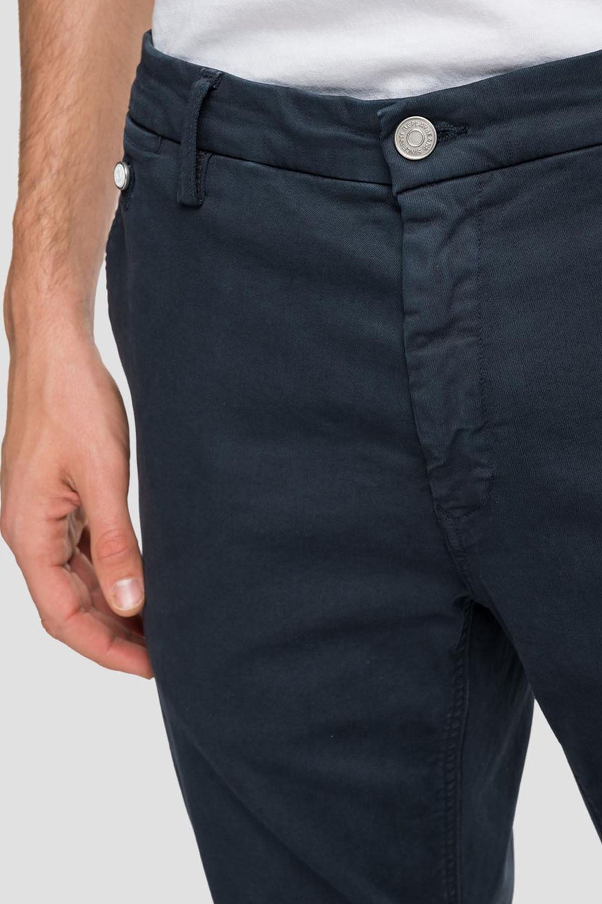 Replay Benni Regular Fit Hyperflex Extra Light Chino Pantolon-Libas Trendy Fashion Store