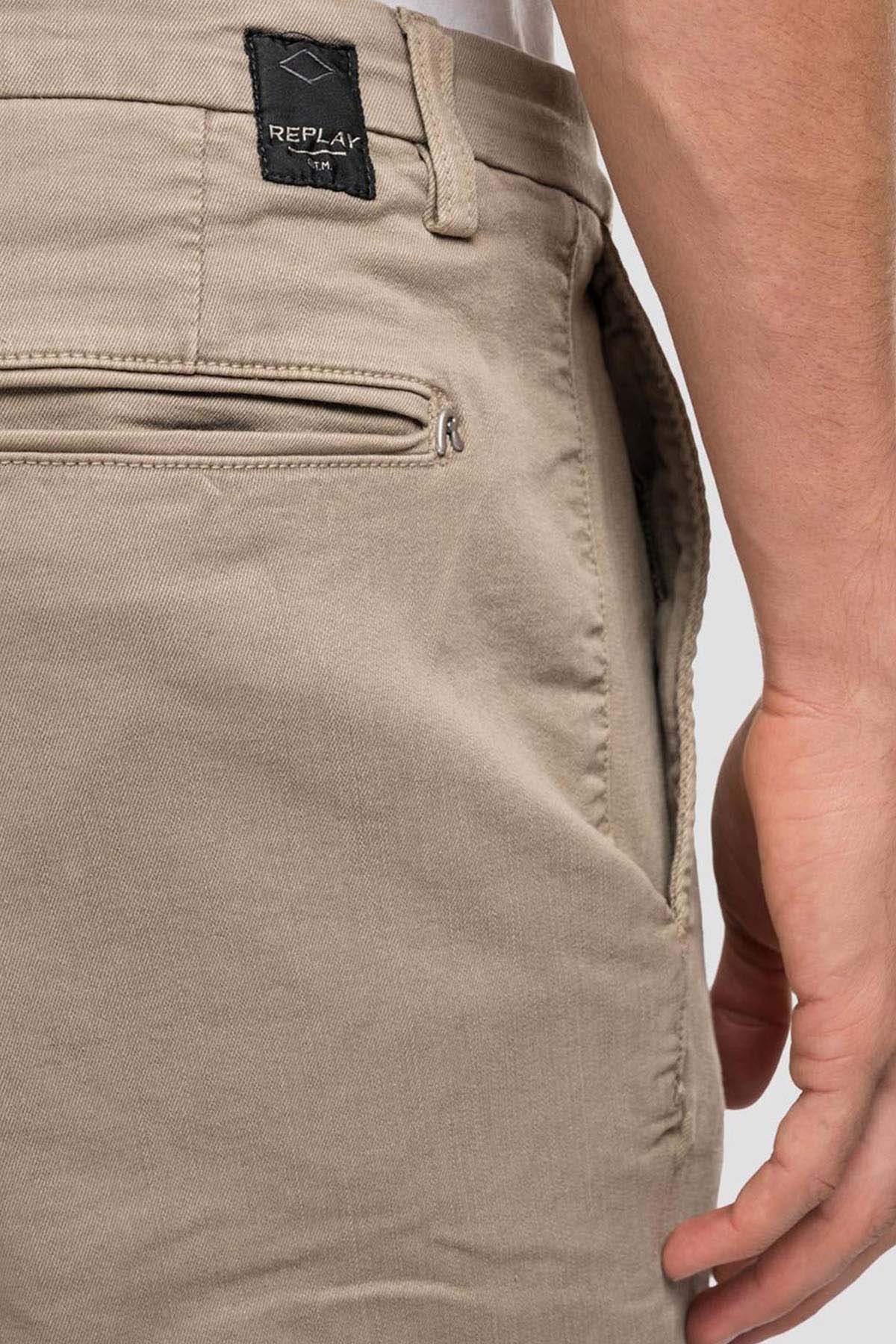 Replay Benni Regular Fit Hyperflex Extra Light Chino Pantolon-Libas Trendy Fashion Store