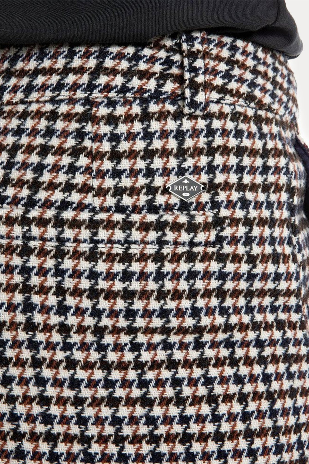 Replay Kazayağı Desenli Aksesuarlı Mini Etek-Libas Trendy Fashion Store