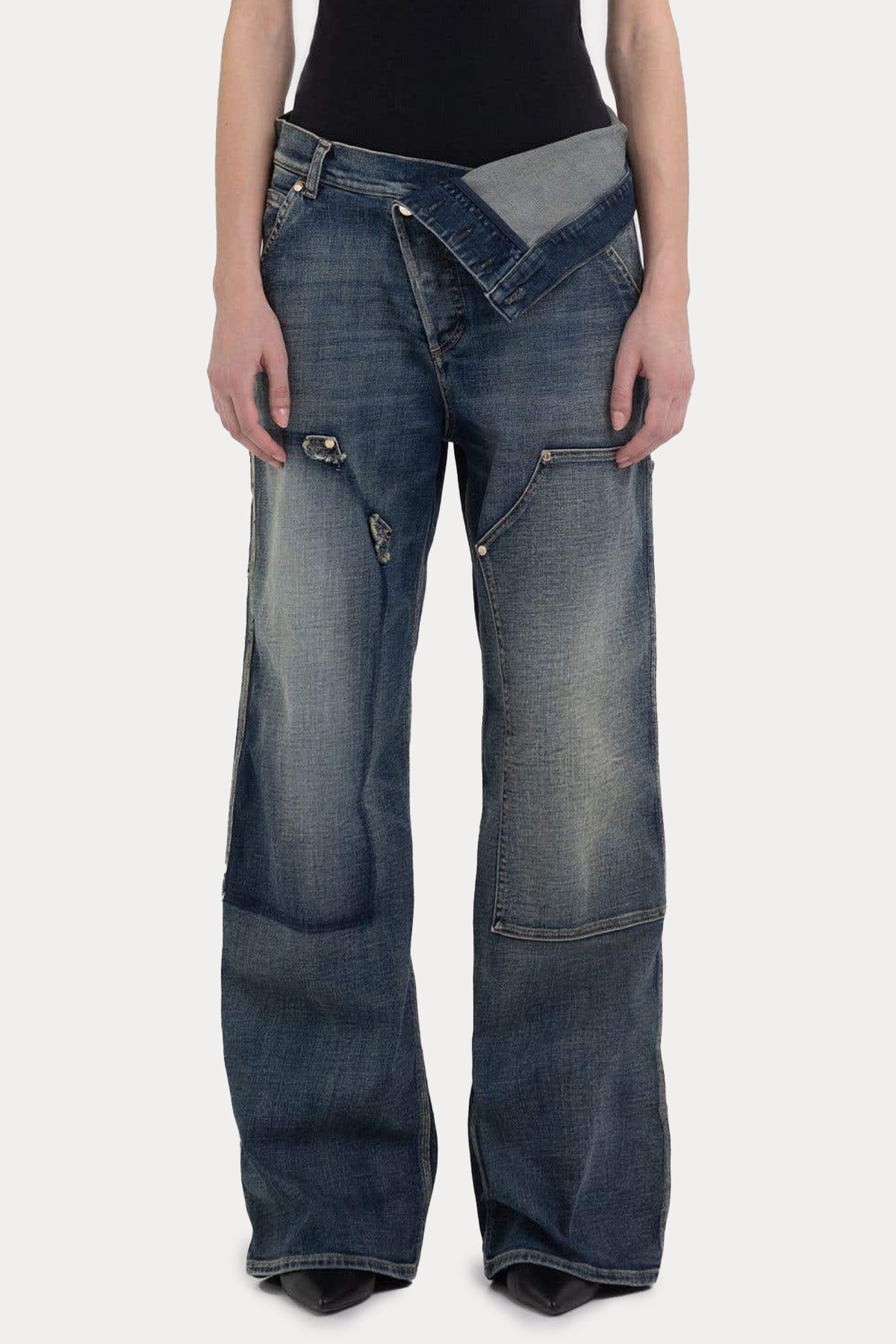 Replay Geniş Kesim Beli Katlı Jeans-Libas Trendy Fashion Store