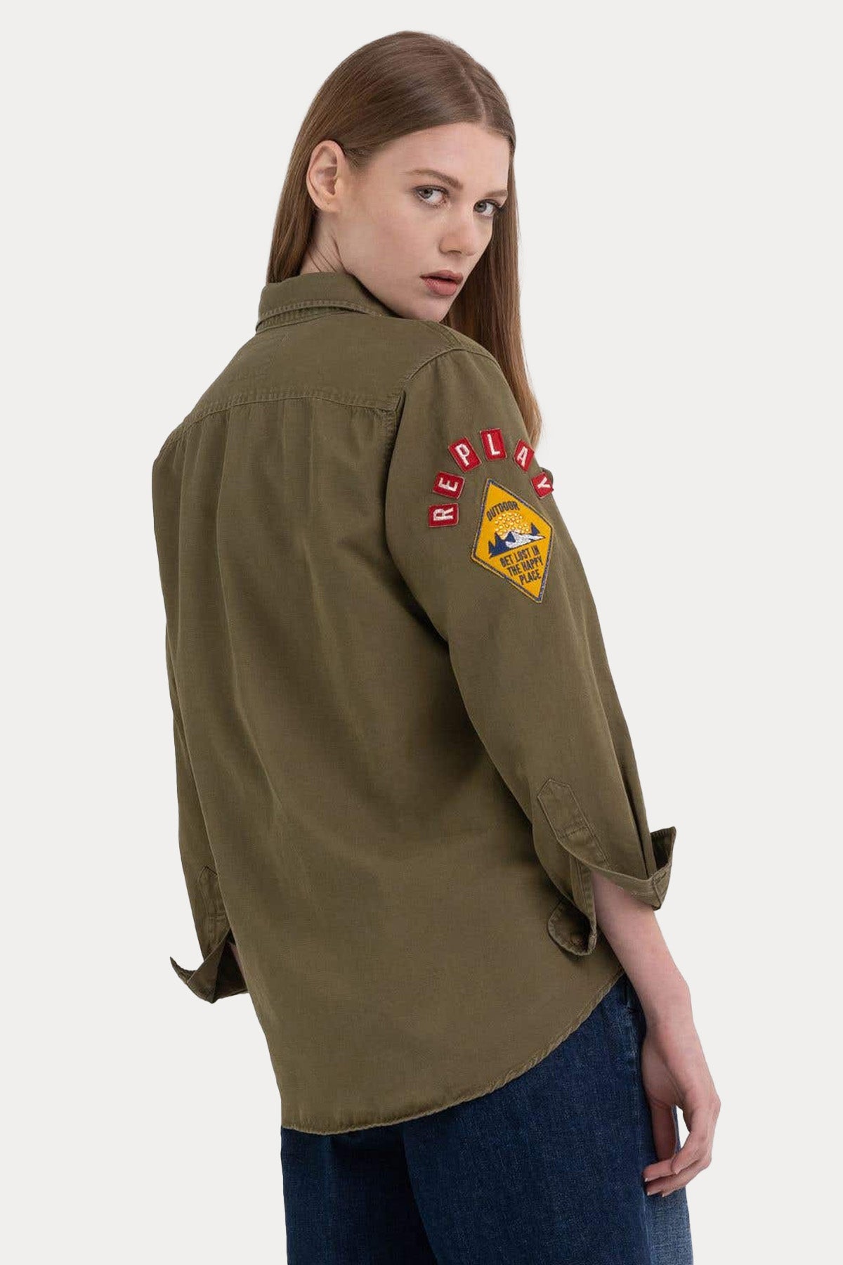 Replay Ketenli Cep Detaylı Logolu Gömlek-Libas Trendy Fashion Store