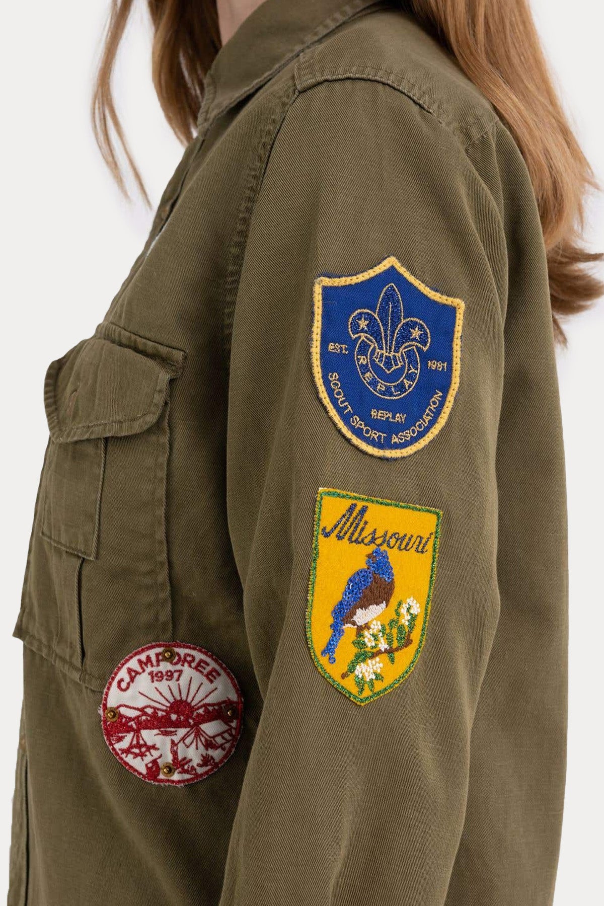 Replay Ketenli Cep Detaylı Logolu Gömlek-Libas Trendy Fashion Store