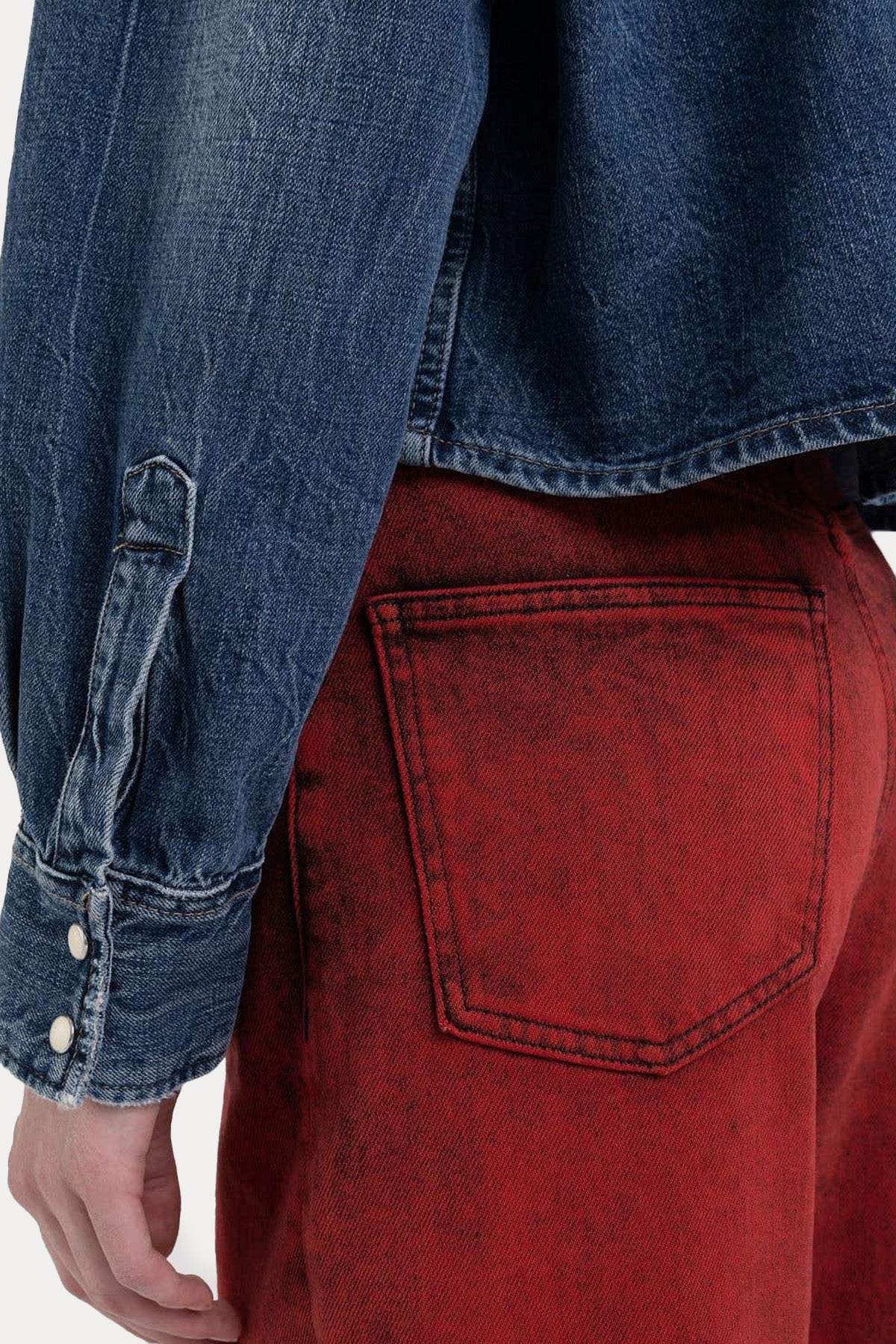 Replay Relaxed Fit Crop Denim Gömlek-Libas Trendy Fashion Store