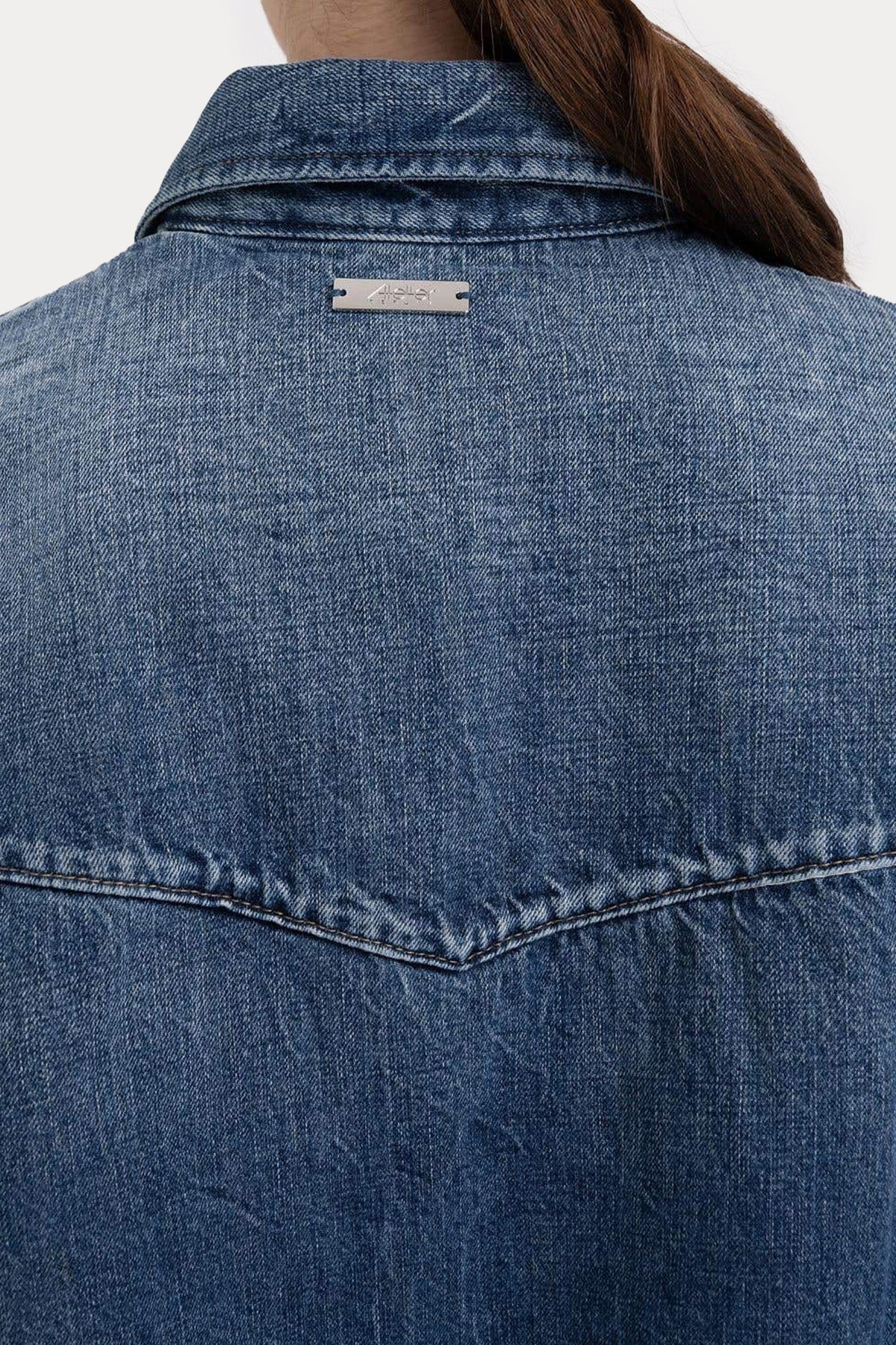 Replay Relaxed Fit Crop Denim Gömlek-Libas Trendy Fashion Store
