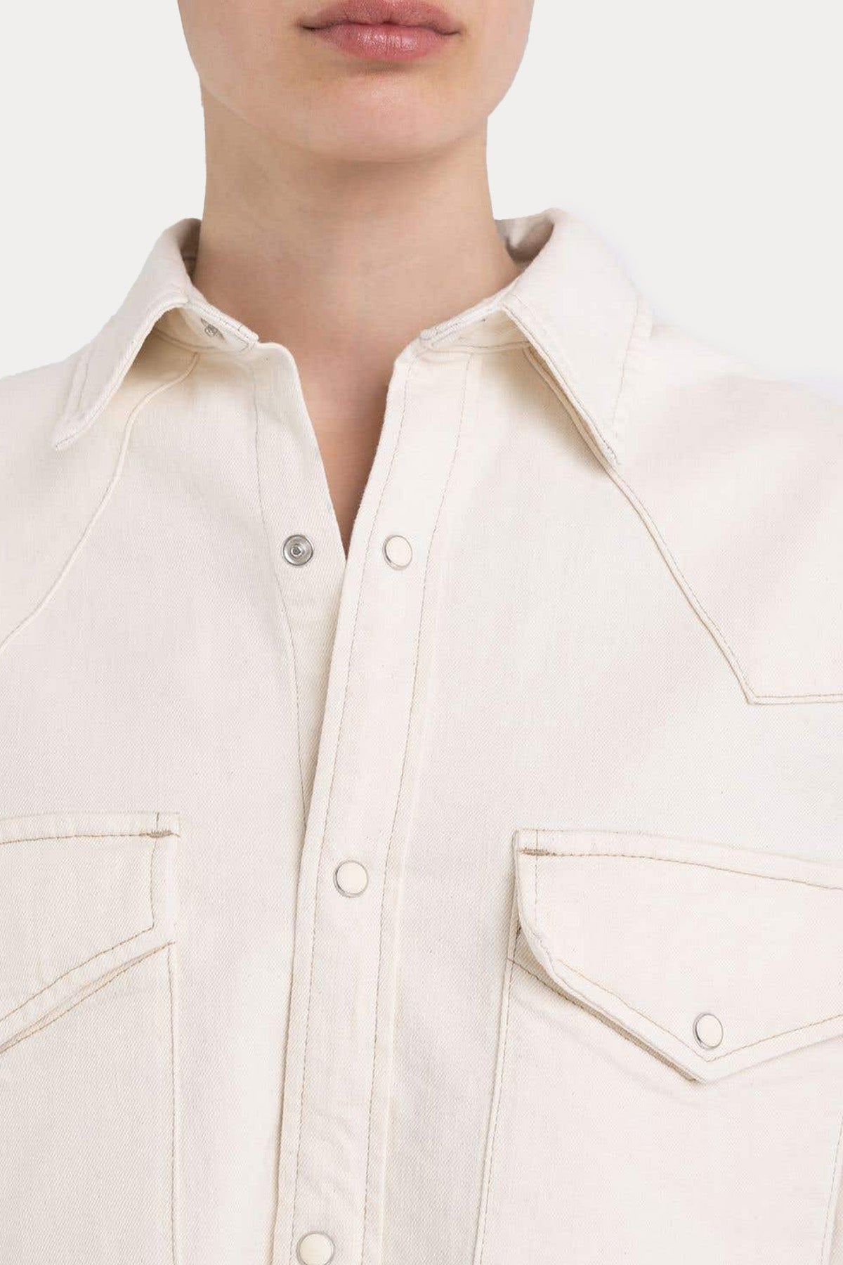 Replay Relaxed Fit Crop Denim Gömlek-Libas Trendy Fashion Store
