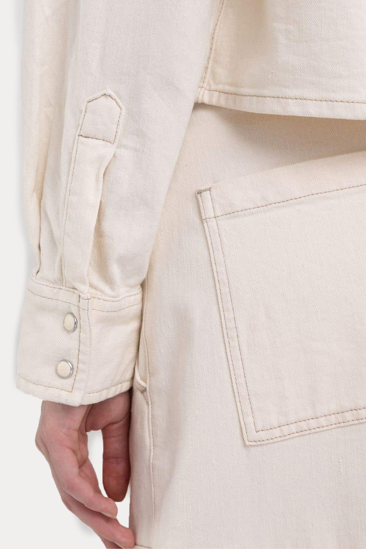 Replay Relaxed Fit Crop Denim Gömlek-Libas Trendy Fashion Store