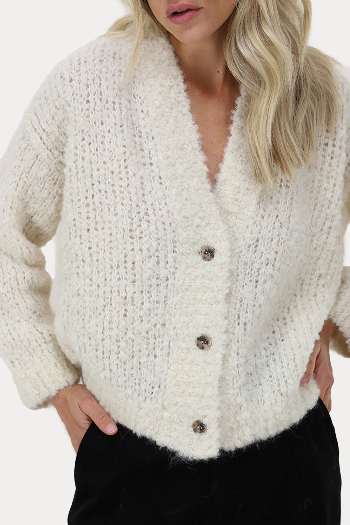 Transit Örgü Yün Triko Ceket-Libas Trendy Fashion Store