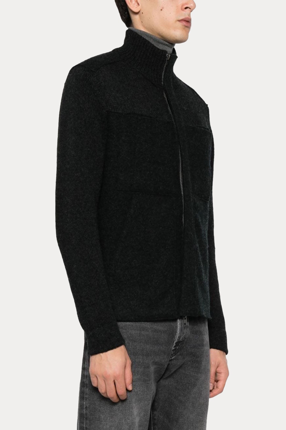 Transit Dik Yaka Örgü Yün Triko Ceket-Libas Trendy Fashion Store