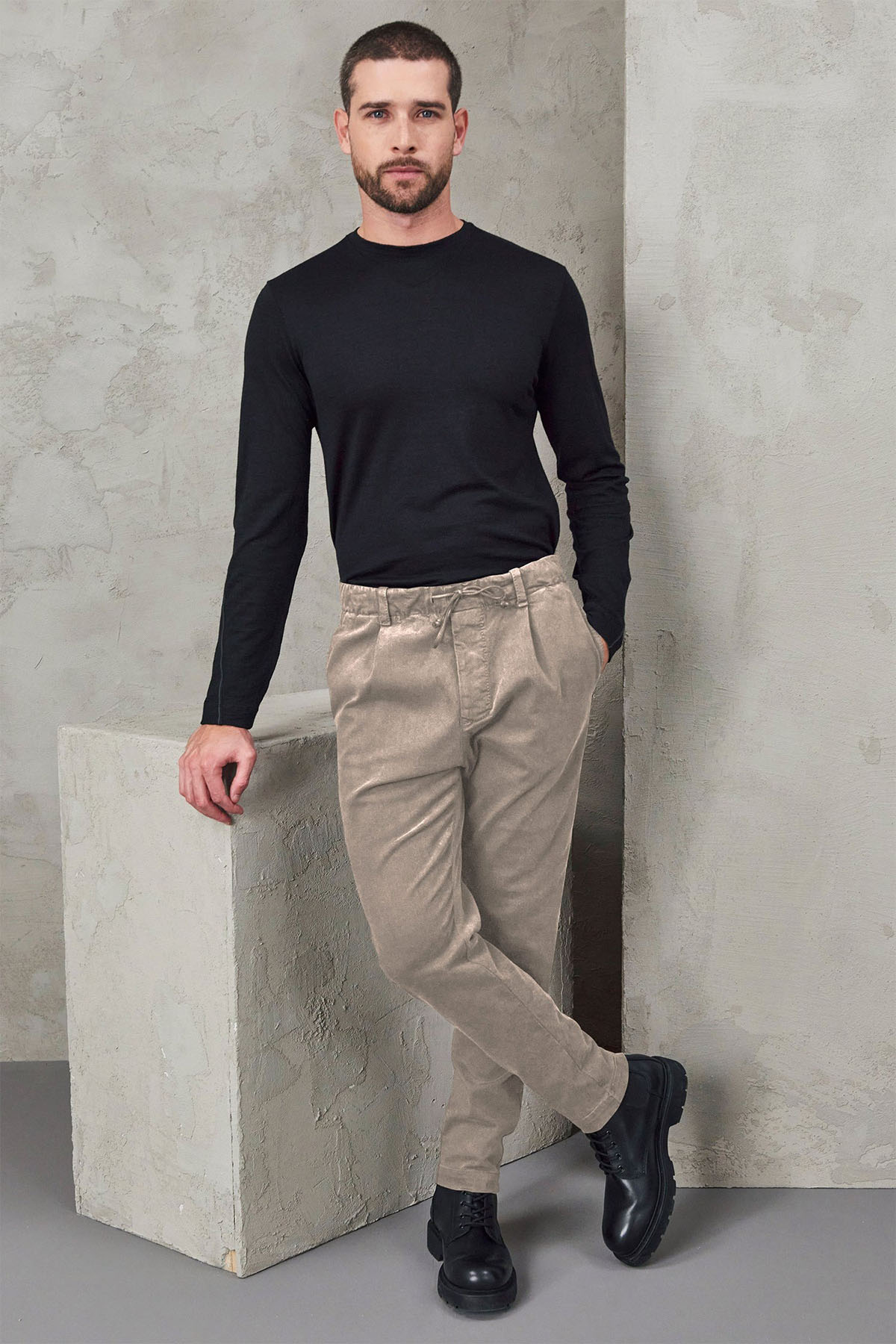Transit Beli Lastikli Yandan Cepli Streç Pantolon-Libas Trendy Fashion Store