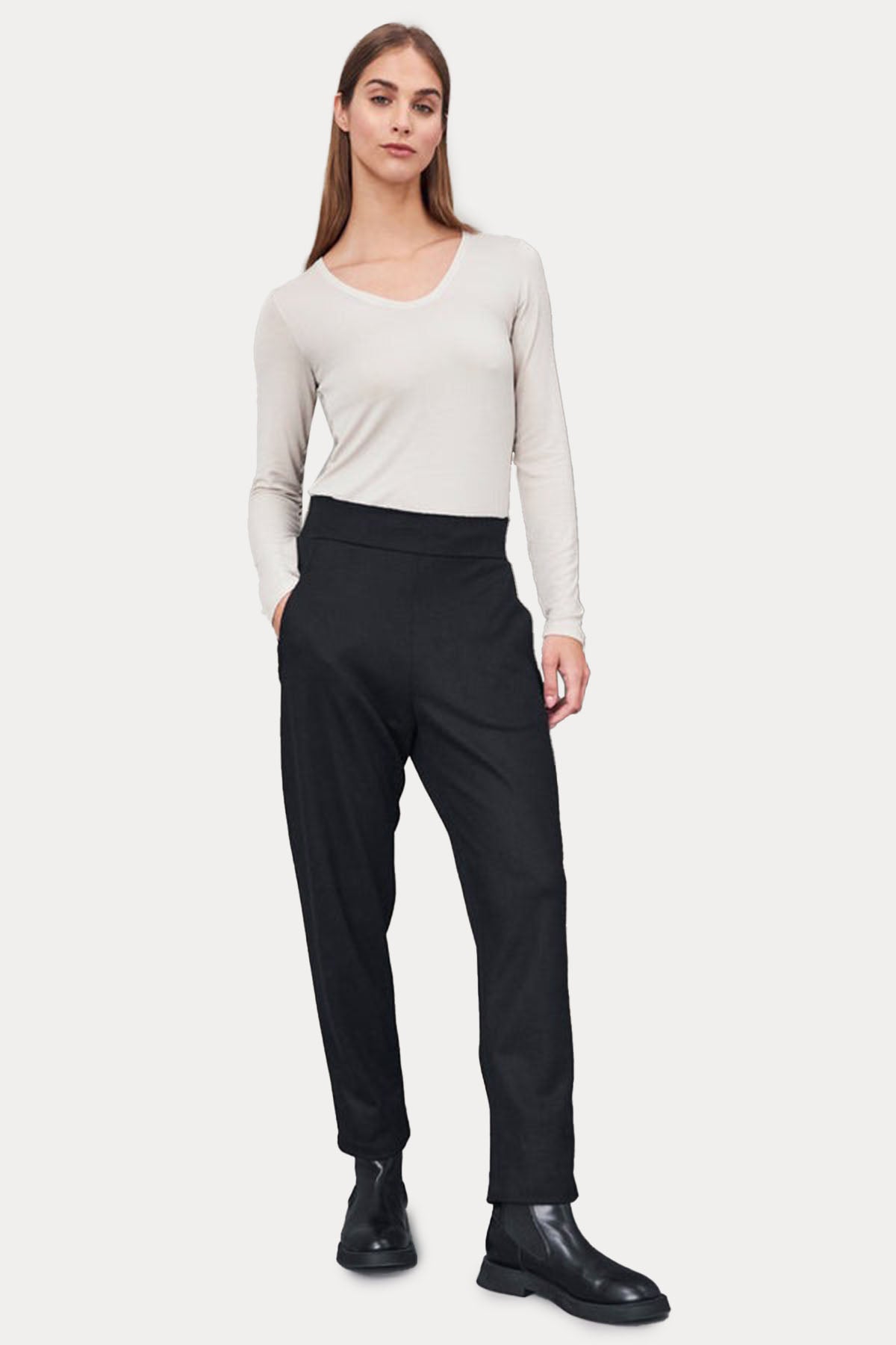 Transit Beli Lastikli Yandan Cepli Yün Pantolon-Libas Trendy Fashion Store