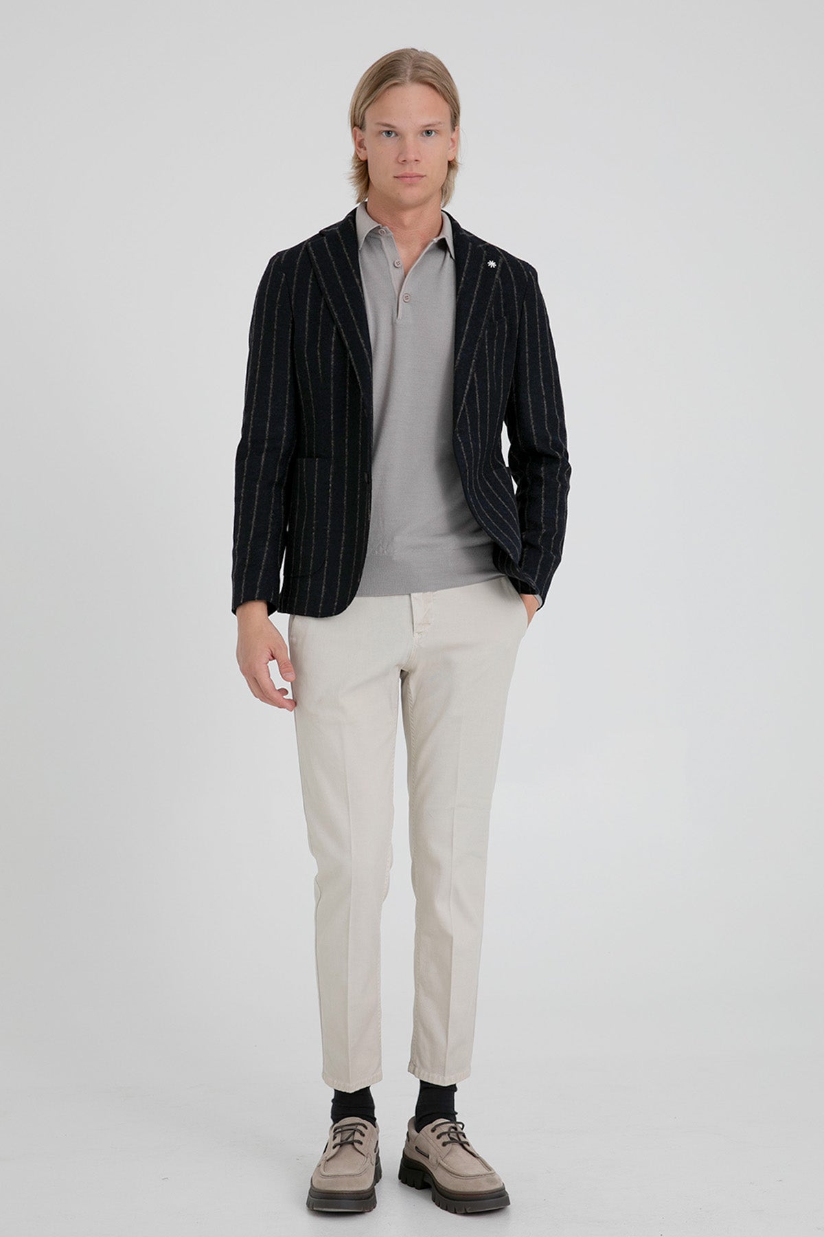 Manuel Ritz Çizgili Yün Blazer Ceket-Libas Trendy Fashion Store